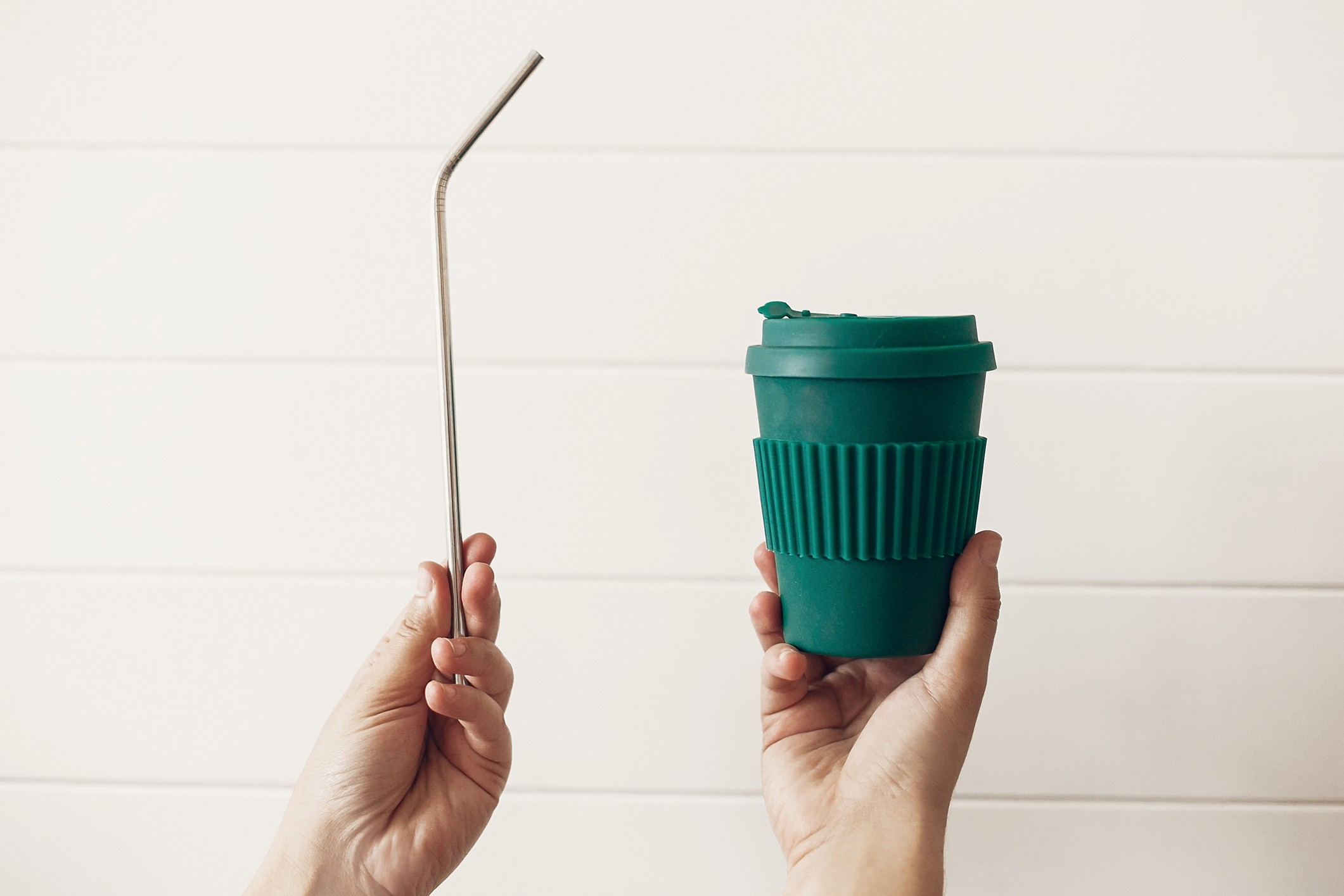 The Coffee Cup and Plastic Straw